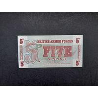 5 пенсов  1972 года. Великобритания. Армейский ваучер. UNC.Распродажа