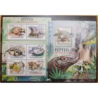 Мозамбик. 2012 год. Фауна. Рептилии (блок и малый лист) (1124)