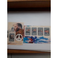 Марки  Гвинея Лауреат нобелевской премии Мира  1964 М Л Кинг