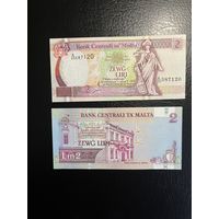 Мальта 2 лира 1967(1994) год серия А/26 UNC