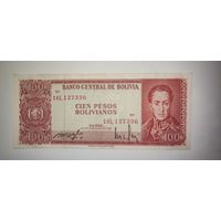 Боливия 100 песо 1962