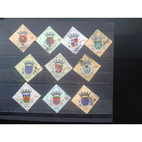 Ангола, колония Португалии, 1963. Гербы городов