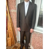 Костюм р50 шерсть 80% коричневый мужской классика