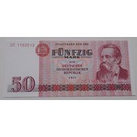 ГДР 50 марок 1971 года UNC