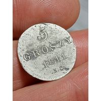 5 грошей 1811 ,I.S,перечекан с 1/24 талера