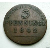 3 пфеннига 1842 г.