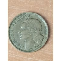 20 франков 1950 г. Редкая( 4 пера на крыле у петуха).