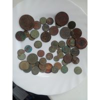 Монеты старые 55 шт. и пуговицы ок. 20 ЗА ВСЕ