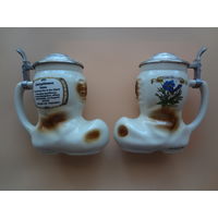 Пивные кружка Горные цветы- горечавка.