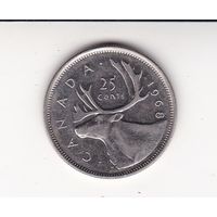 25 ЦЕНТОВ 1968 КАНАДА