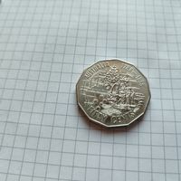 50 центов Австралии 1988 года. 200 лет Австралии.