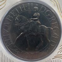 Великобритания 25 пенсов 1977 г. Cеребряный юбилей царствования Елизаветы II. В конверте