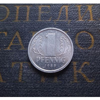 1 пфенниг 1989 (A) Германия ГДР #28 aUNC