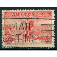 Австралия - 1936г. - открытие подводной линии телефонной связи - 1 марка - гашёная [Mi 132]. #3-WB-85-A-2