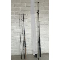 3 спиннинга + удочка + 4 коробки + мелочевка