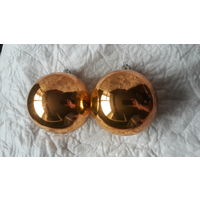 Ёлочная игрушка СССР. Шары, диаметром 8 см, два - одним лотом