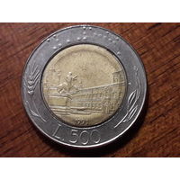 Италия 500 лир 1991