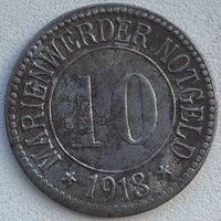 Германия Мариенвердер 10 пфеннигов 1918 г. Нотгельд