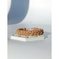 Широкий вязаный браслет из бисера