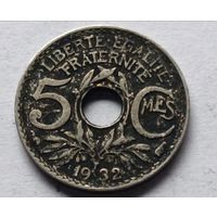 Франция. 5 сантимов 1932 года.
