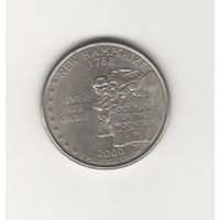 Квотер (25 центов США) "Штат Нью-Гэмпшир" 2000 Р Лот 8299