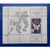 Чехия 1998г. Блок. Зимние ОИ в Нагано.Хоккей на льду.