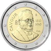 2 евро 2010 Италия Кавур UNC из ролла