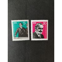 ГДР 1962 Полная серия марок "80 лет со дня рождения Георгия Димитрова" (чистые**) Mi.893-894 каталог 1.00 евро