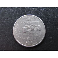 1\4 доллара,2002 Индиана. США.