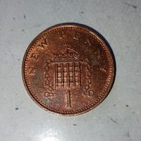 1 новый пенни 1980 года Великобритания. Королева Елизавета 2. Красивая родная патина!