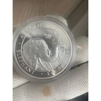 100 шиллингов 2018 сомали африканский слон . 1 унция серебра ( 1 oz ) в пруфе. низкий старт)