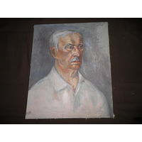 Портрет мужчины,холст/масло,худ.Н.Н.Якимец.70-е г.С рубля.