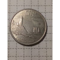 Памятный квотер США 2003 год мен