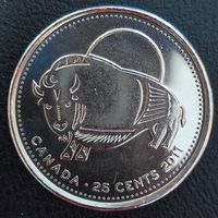 Канада 25 центов, 2011 Природа Канады - Сапсан (1.5.7)