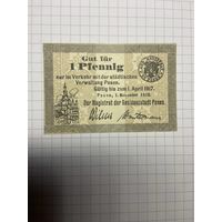 1 пфениг (нотгельды) г. Германия.-2012