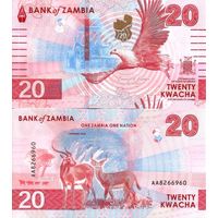 Замбия 20 квача образца 2024 года UNC pw63