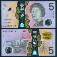 Австралия 5 долларов 2016 год, UNC