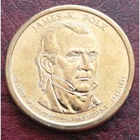 1 доллар США Джеймс К. Полк