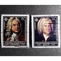 Марки Германия 1985 год Европейский музыкальный год Серия из 2-х марок