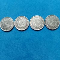 50 рейхспфеннигов(1927г-1928г;1931г.) Никель.Веймар.Одним лотом (4шт.) Распродажа! Смотрите и другие мои лоты!!!