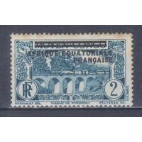 [129] Французские колонии. Французская Экваториальная Африка 1936. Надпечатка.2с. МН