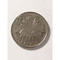 Канада 25 центов "День Канады-Кленовый лист" 2002