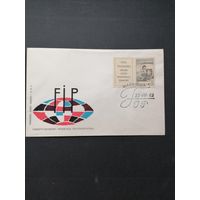 Польша 1962 КПД с горизонтальной сцепкой из марки с купоном "День международной федерации филателистов (FIP)" (спецгашение) Mi.1337 каталог 1.00 евро