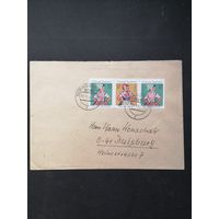 ГДР 1971 Конверт с марками из фирменного буклета H-Blatt Mi.13 "Лужицкие танцевальные костюмы девушек" (простое гашение) 1хMi.1723 и 2хMi.1724