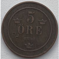Швеция 5 эре 1898 г.