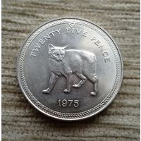 Werty71 Мэн 25 пенсов 1975 Мэнкс Кошка 1 крона