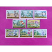 Монголия. Цветы. ( 8 марок ) 1969 года. 10-19.