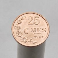 Люксембург 25 сантимов 1947