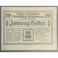 Нотгельд Австрия Шаттлейтен, 20 геллеров 1920 год