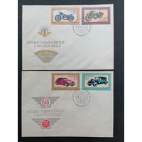 Польша 1987 Три КПД с полной серией марок "Старые авто и мотоциклы" (спецгашение) Mi.3092-3097 каталог 2.50 евро